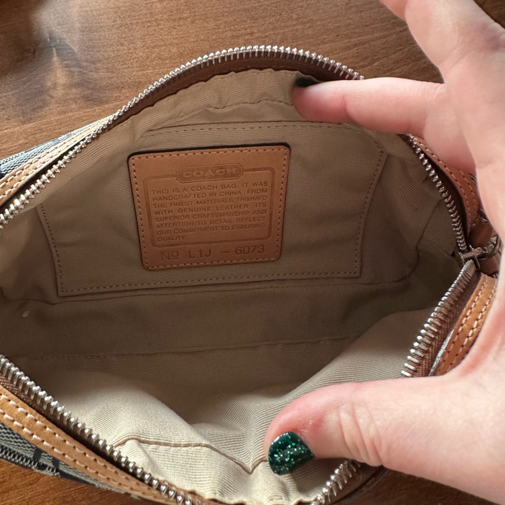 Coach Signature Blue Canvas Shoulder Bag Canvas 6073 - Picture 9 of 10